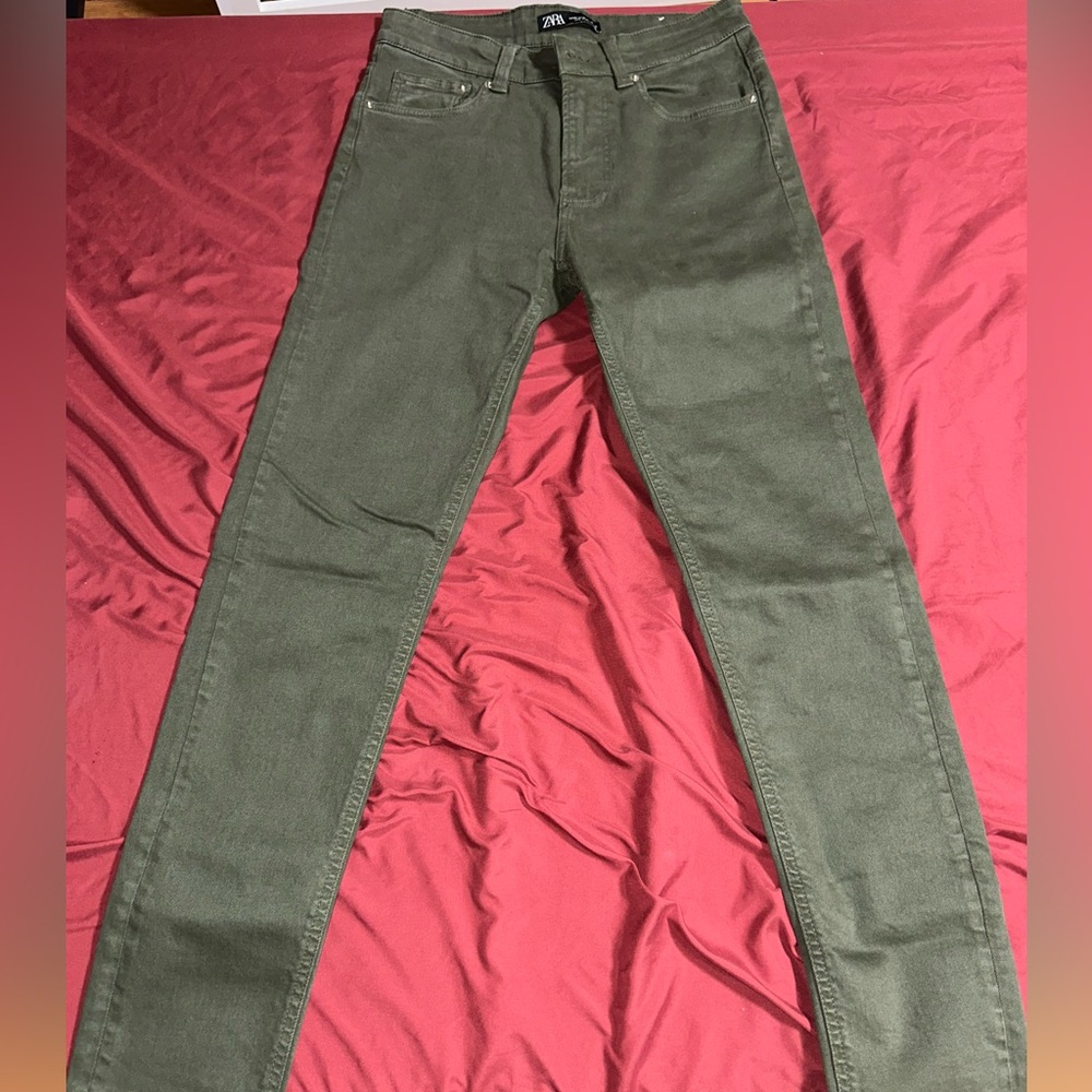 ZARA Olive Skinny Jeans